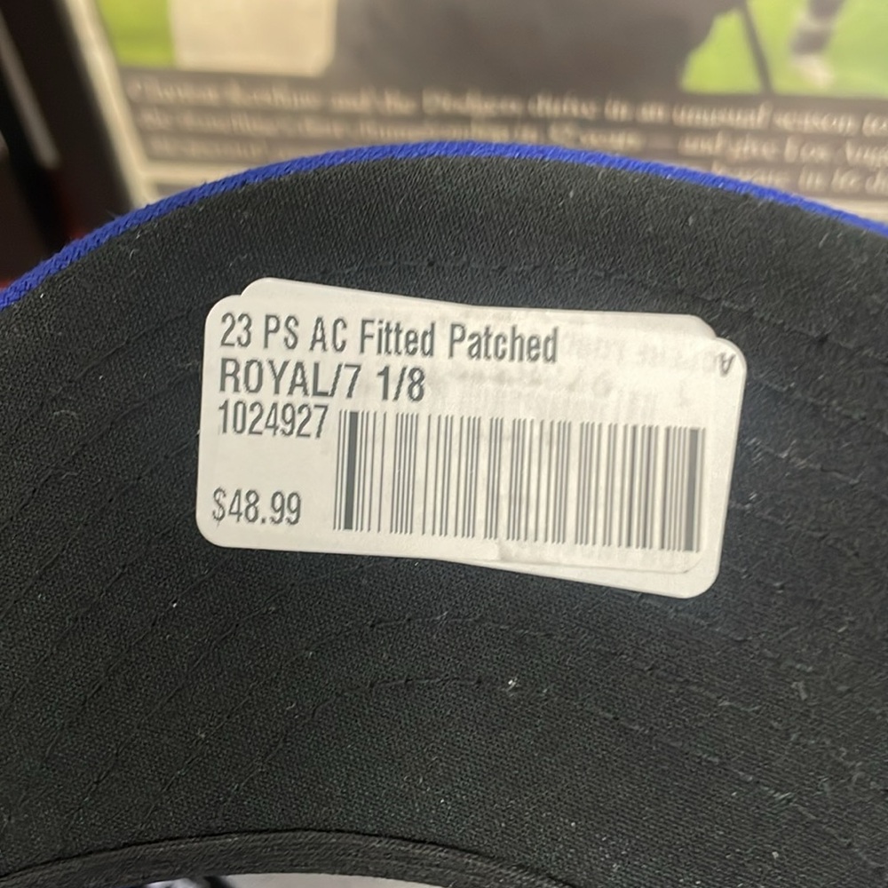 LA Dodgers Fitted Hat- 7 1/8 - Picture 7 of 9